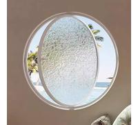 Ventana Redonda Giratoria Empotrado, Ventanas De Cobertizo De Aleación De Aluminio Giratorias 360, Ventanas Decorativas Ventiladas Con Manijas, Para Baño, Cocina(White,70cm/27.5in)