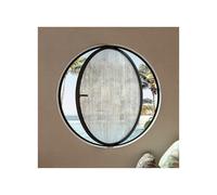 Ventana Redonda Vidrio Templado Cobertizo Ventilación Giratoria 360° 40 50 60 70 80 100 Cm Aleación Aluminio Vidrio Templado Empotrado Dormitorio(Burst,50cm)