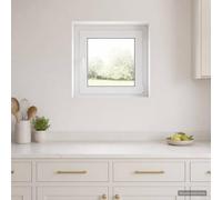 Ventana sótano 55 x 55 cm PVC y cristal oscilante | Marco multicámara, junta, apertura oscilante, uso residencial y utilitario, mantenimiento de trapo