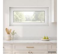 Ventana sótano RISOR 50 x 55 cm PVC y vidrio | Apertura oscilatoria, marco multicámara, junta, mantenimiento simple, uso residencial