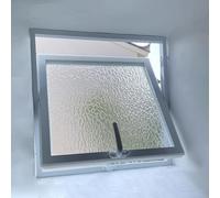 Ventana Ventana de Cobertizo Giratoria de 360° con Vidrio Templado. Ventana de Aluminio con Manilla Giratoria para Baños, Jardines y Casas de Juegos(White,50x22in/110x55cm)