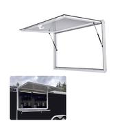Ventana Ventana de Concesión Blanca con Toldo, Ventana de Servicio Corrediza para Remolque/Puesto Móvil de Food Truck, Ventana Comercial de Paso de Aluminio(36x20in/91x50cm)