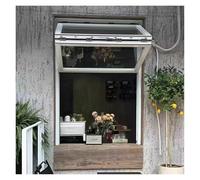 Ventana vertical plegable para servir camiones de alimentos y catering, ventana de concesión de aluminio con vidrio templado y asa, 48 x 32 pulgadas, ideal para aperitivos y cafeterías