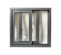 Ventanas Abatibles De Aluminio A Prueba De Viento, For Reemplazo De Ventanas Del Hogar, Instalación Empotrada,Almacenes, Sótanos, Cobertizos, Gallineros(Gray,WXH_60X60CM/23.6X23.6IN)