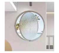 Ventanas Batientes Ventana Redonda Giratoria De 360°, Ventana De Ojo De Buey De Privacidad De Vidrio Templado Para El Baño Del Dormitorio Del Hogar, Marco De Aleación De Aluminio(White,82cm/32.28in)