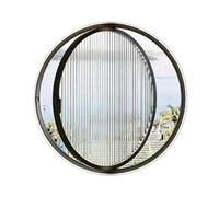 Ventanas Batientes Ventana Redonda Para Decoración Del Hogar, Ventana Abatible Giratoria De 360 ° Para Ventilación Interior, Marco De Aluminio Metálico Con Vidrio Templado(Diameter 90cm/35.43in)