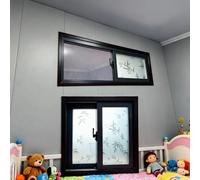 Ventanas correderas de aluminio con mosquiteras, adecuadas for sótanos, garajes o cobertizos. Cuentan con un suave funcionamiento de deslizamiento horizontal.(40x50 cm)
