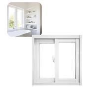 Ventanas correderas horizontales, reemplazo de aluminio con pantalla y vidrio, ventilación bloqueable para baños y gallineros, ideal para el hogar y el jardín