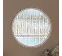 Ventanas correderas Redondas con Eje Central Giratorio para Casas móviles, sótanos, áticos, cocinas, Estudios y dormitorios (Blancas, 100 cm/39,4 Pulgadas).