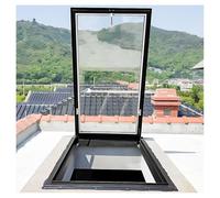 Ventanas de Claraboya para Tejado L*W 95x85cm Ventana de Acceso al Techo para Soláriums, Áticos, Cubiertas de Tragaluz Personalizables para Techo Inclinado y Plano, Negro