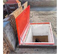 Ventanas de techo con cubierta salida sótano, claraboya ático 2 amortiguadores gas, trampilla externa for proteger del viento y la lluvia (85 x 85 cm)(75 * 75cm)