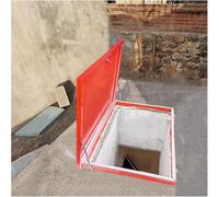 Ventanas de techo con cubierta salida sótano, claraboya ático 2 amortiguadores gas, trampilla externa for proteger del viento y la lluvia (100 x 100 cm)(100 * 100cm)