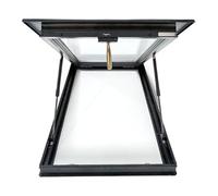 Ventanas de tragaluz de aluminio de bajo consumo, ventilación manual, diseño cuadrado/rectangular, doble cristal, 95 x 75 cm, perfecto para iluminación del hogar e iluminación natural