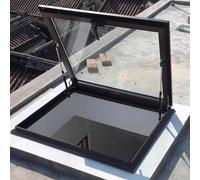 Ventanas de tragaluz personalizadas for techo de casa: vidrio templado y marco de aluminio, ventana de techo transparente for sótano, terraza acristalada(50x50cm/19.7x19.7in)