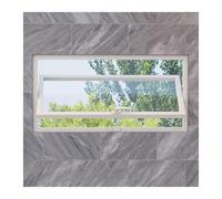 Ventanas de ventilación e iluminación de aleación de Aluminio, Ventanas con Aislamiento acústico, Ventanas rectangulares empotradas con rotación de 360° y manijas, adecuadas para baño, dormi