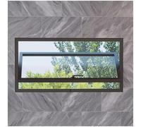 Ventanas de ventilación e iluminación de aleación de Aluminio, Ventanas con Aislamiento acústico, Ventanas rectangulares empotradas con rotación de 360° y manijas, adecuadas para baño, dormi