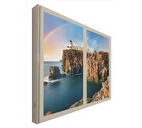 Ventanas Falsas Cuadro Decorativos Iluminado Faro de Neist Point Escocia