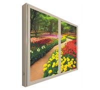 Ventanas Falsas Cuadro Retroiluminado Flores de Primavera