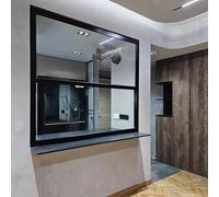 Ventanas plegables deslizantes de aleación de aluminio, diseño de elevación hacia arriba/abajo para cocinas y baños, duradero y elegante, salida de entrega de alimentos, 110 x 60 cm