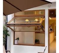 Ventanas Plegables Y Corredizas De Aleación De Aluminio, Ventanas Plegables Verticales, Con Manijas De Bloqueo, Aptas For Cocinas, Quioscos Y Cafeterías(65x110cm/25.5x43.3in)