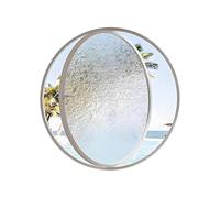 Ventanas Redondas Repuesto Sótano Ventana Baño Cerradura Mosquitera Ventana Sótano Buen Aislamiento Acústico Giratorias Vidrio Esmerilado Ventanas Casa Sótano(White,70cm)