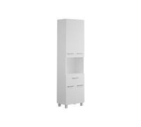 Vente-unique-Armario de baño Independiente - 180 cm - Blanco - MINELA