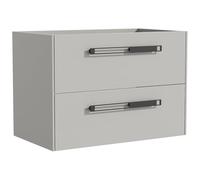 Vente-unique - Armario para lavabo Felna -L 79,4 cm x 45,5 cm x 55 cm, tablero de fibra de densidad media, color gris