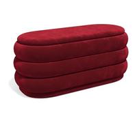 Vente-unique - Banco Ecambi - L 112cm x A 47cm x H 49cm - poliéster - Rojo