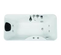 Vente-unique-Bañera de hidromasaje - 1 plaza - 140L - 150 x 75 x 65 cm - Angulo derecho - GAVINO