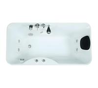 Vente-unique - Bañera de hidromasaje 1 plaza Gavino - acrílico - blanco