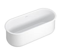Vente-unique - Bañera semi exenta Caldria - L 160cm x A 74cm x H 60cm - acrílico - blanco