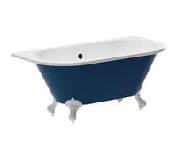 Vente-unique-Baño semi-exenta retro con patas de águila - Azul brillante - 154L - 150 x 74 x 61 cm - SPARUS