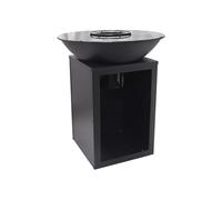 Vente-unique - Barbacoa Ignos - L 80cm x A 80cm x H 95cm - acero - negro