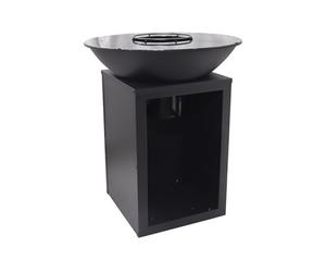 Vente-unique - Barbacoa Ignos - L 80cm x A 80cm x H 95cm - acero - negro