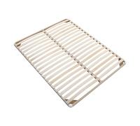 Vente-unique - Base de Cama de láminas 2 plazas Kalista - Metal - Beige