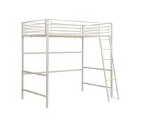 Vente-unique - Cama Alta 1 Plaza Metarelo - Metal - Beige