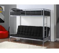 Vente-unique-Cama Alta MODULO IV - 90x190 cm - Convertible en Cama - Metal - Plateado
