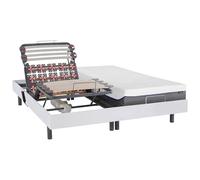 Vente-unique Cama articulada elÈctrica de l·Minas y terminales con Memoria de Forma DIONYSOS de DREAMEA - Motores OKIN - Color Blanco - 2x80x200 cm
