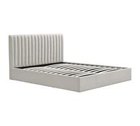 Vente-unique-Canapé abatible 160 x 200 cm - Tela - Gris Claro - SARANELI