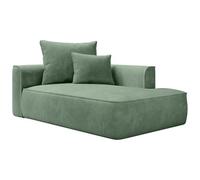 Vente-unique-Chaise Longue Izquierdo de Pana Verde Almendra PINETA