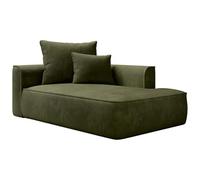 Vente-unique-Chaise Longue Izquierdo de Pana Verde Caqui PINETA
