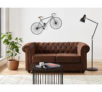 Vente-unique Chesterfield - Sof√° de 2 plazas (Microfibra, Aspecto Envejecido)