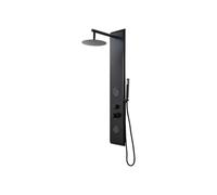 Vente-unique - Columna de ducha Jubida - L 20cm x A 39cm x H 130cm - aluminio - negro