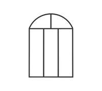 Vente-unique - Cristalera Arluna - L 90cm x A 3.5cm x H 130cm - Aluminio - Negro