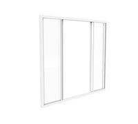 Vente-unique-Cristalera corredera de Aluminio Blanco Lacado 120x105 cm - Ravena
