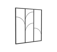 Vente-unique - Cristalera Olena - L 120cm x A 3.5cm x H 130cm - Cristal Templado - Negro