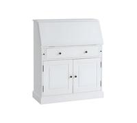 Vente-unique-Escritorio de Pino y MDF - Color : Blanco - CLEORE