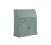 Vente-unique-Escritorio de Pino y MDF - Color: Verde Almendra - CLEORE
