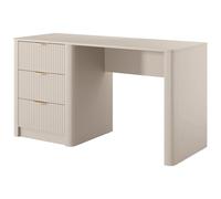 Vente-unique - Escritorio Elonaria - L 140.4cm x A 55.1cm x H 76.4cm - MDF - Beige, Dorado