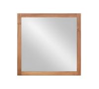 Vente-unique-Espejo Cuadrado con Borde de Madera de Acacia - 60 x 60 cm - SEPANG
